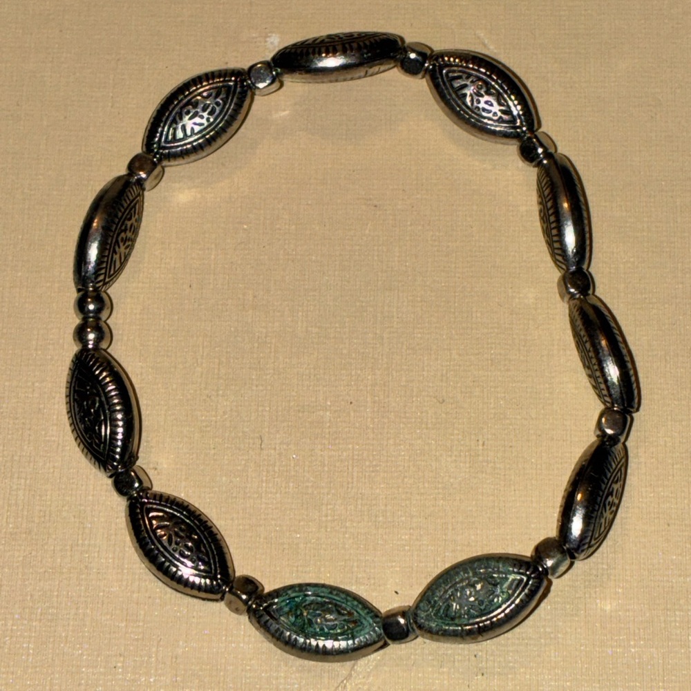 Elegant Silver beaded  Bracelet